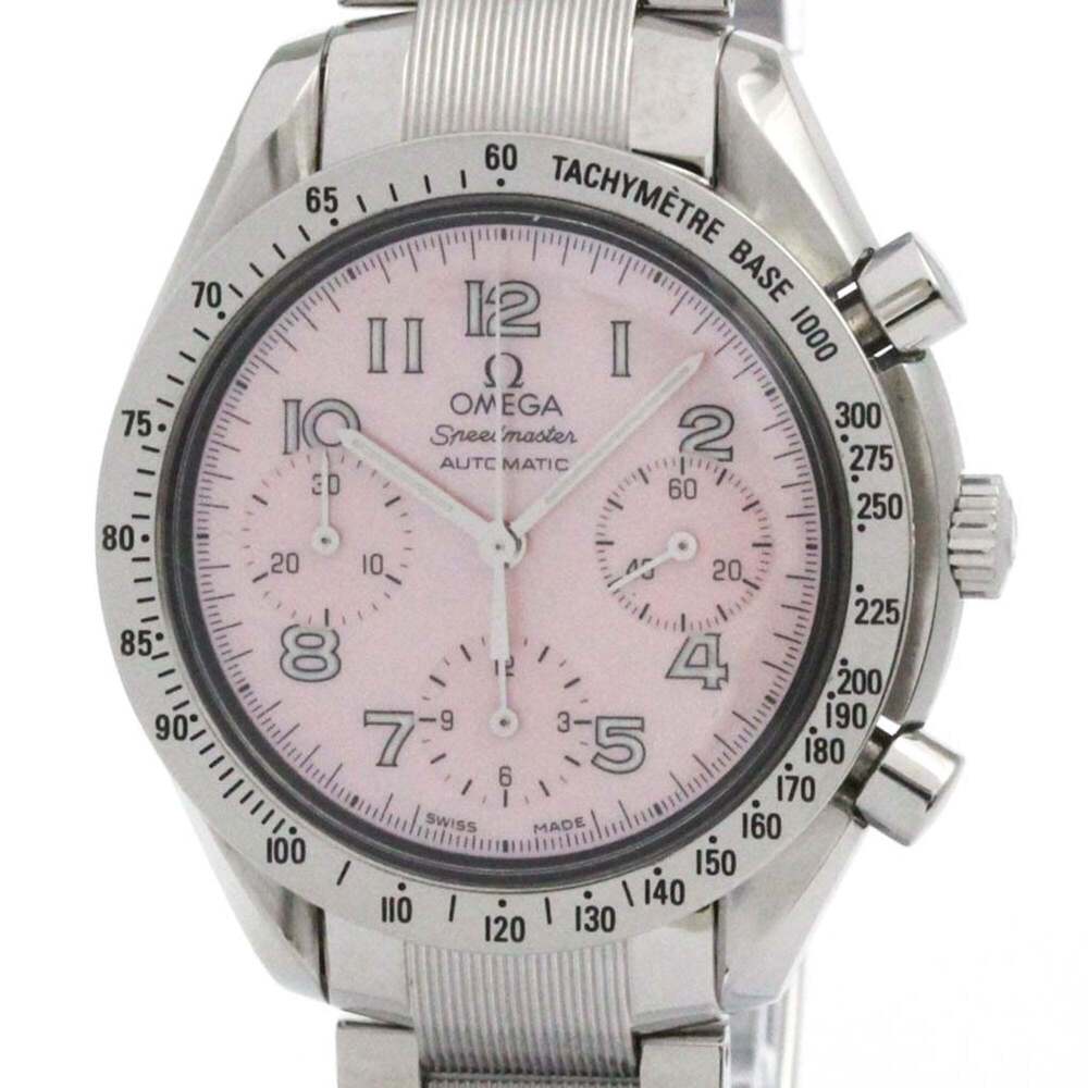 OMEGA Speedmaster Automatic Pink MOP Dial Steel Watch 3502.78 Polished